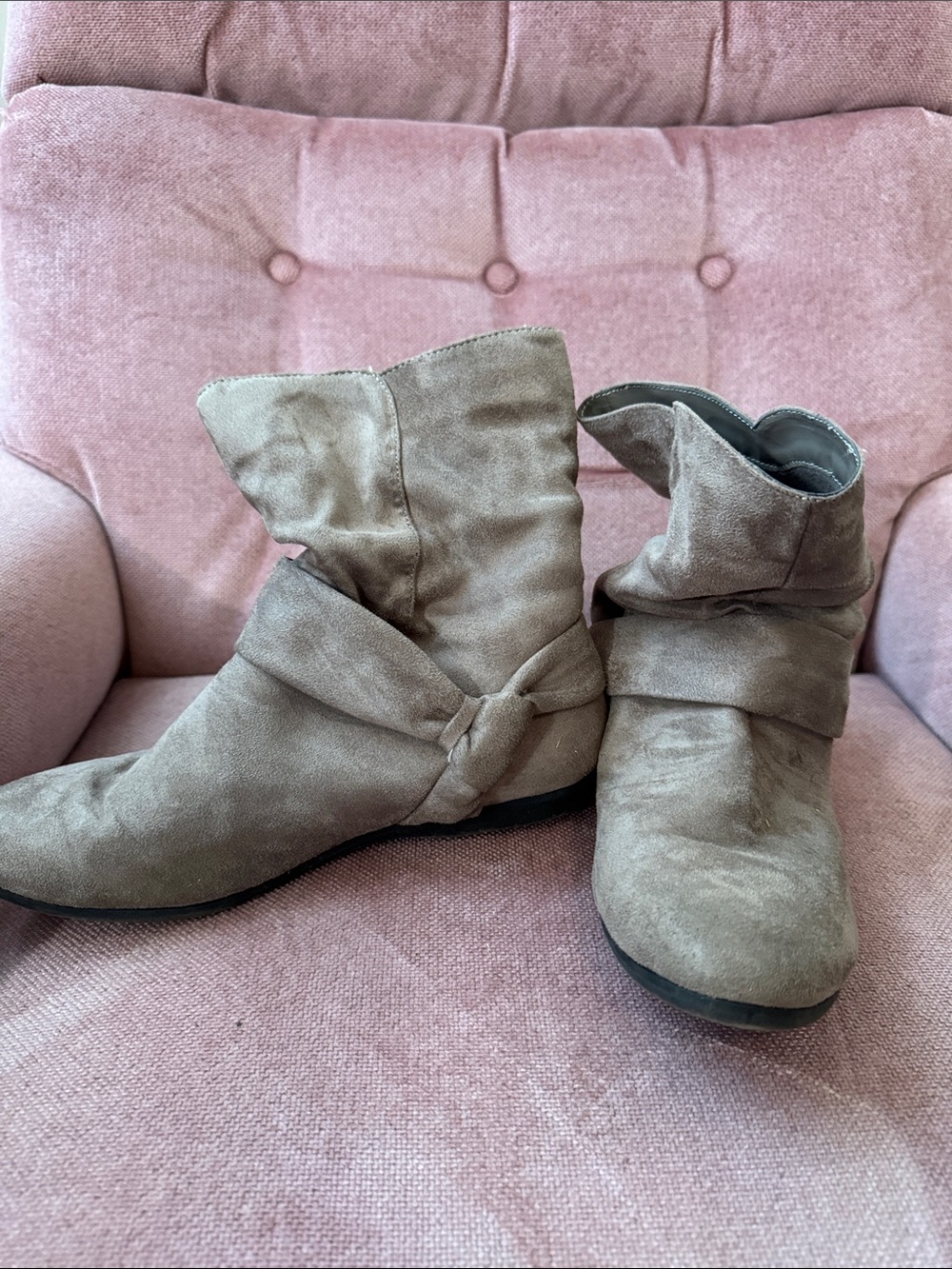 Women’s Taupe Suede Ankle Boots